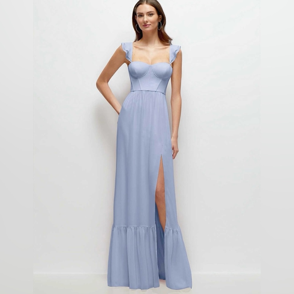 Alfred Sung Elegant Light Blue Maxi Dress NWT size 0